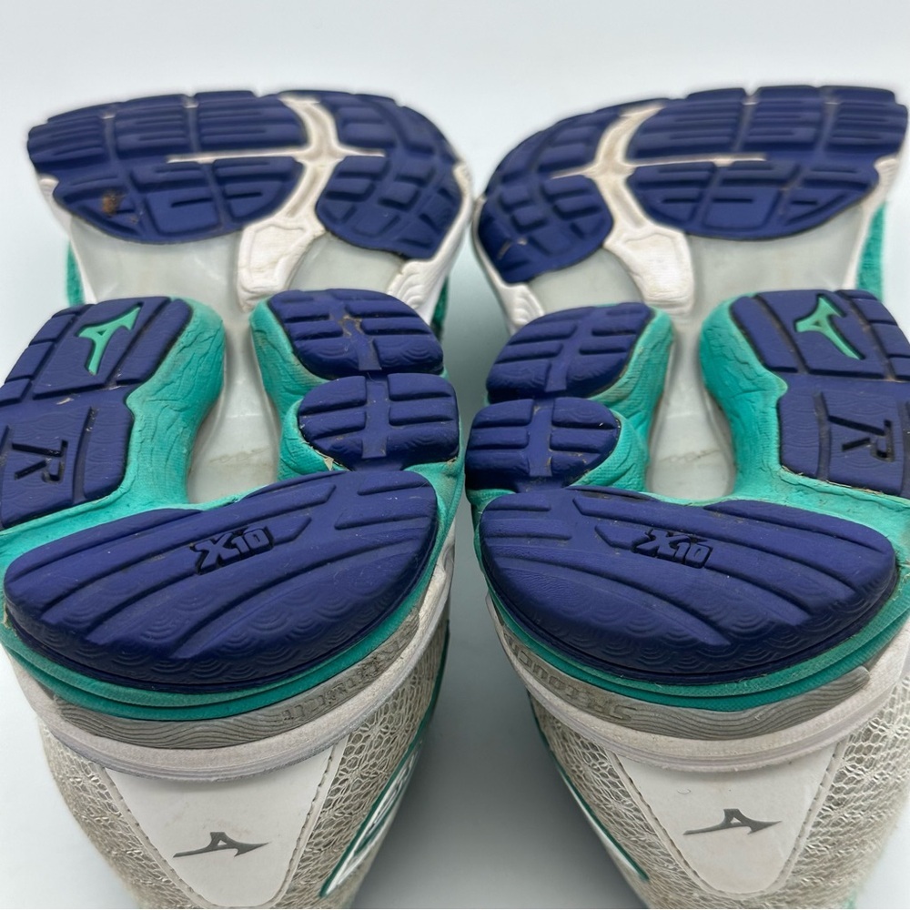 Mizuno Wave Rider Turquoise Mesh Running Shoes - Picture 8 of 9